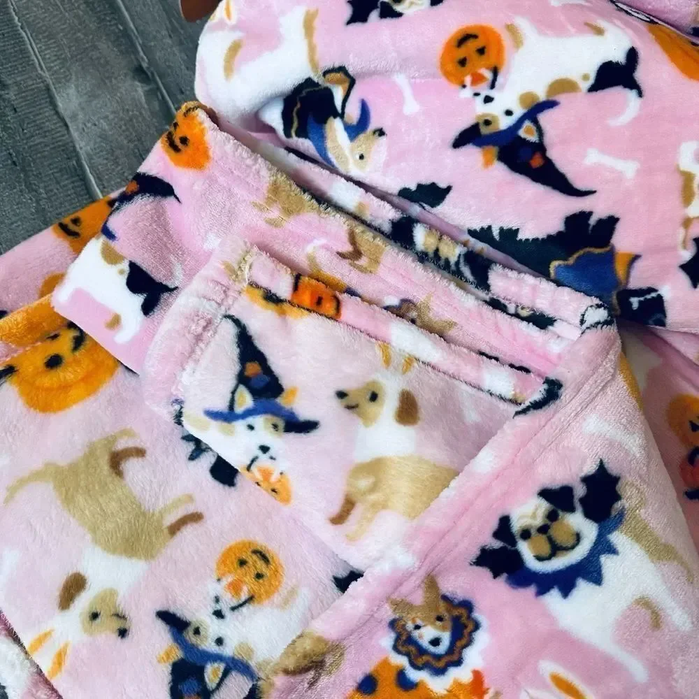 Plush Halloween Pink Costume Dogs Oversize Throw Blanket